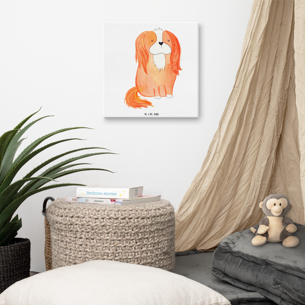Leinwand Bild Cavalier King Charles Spaniel Leinwand, Bild, Kunstdruck, Wanddeko, Dekoration, Hund, Hundemotiv, Haustier, Hunderasse, Tierliebhaber, Hundebesitzer, Sprüche, Cavalier King Charles Spaniel, Cockerspaniel, Spaniel, Spruch, schönster Hund