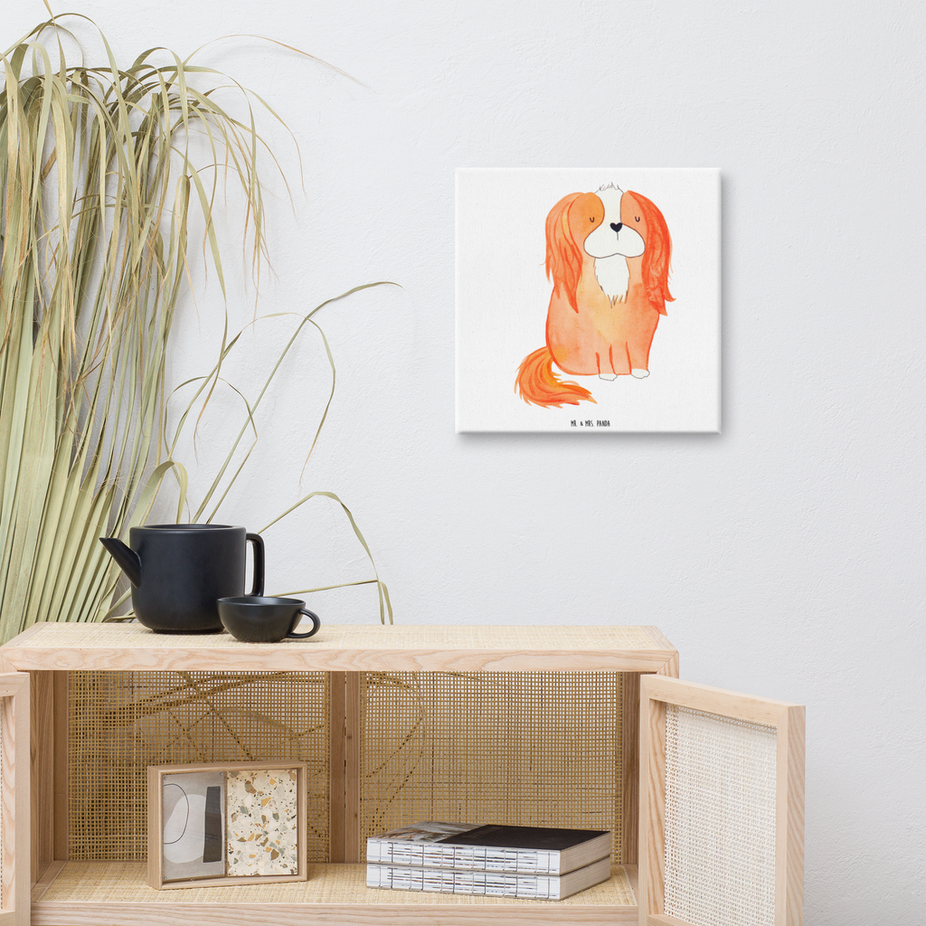 Leinwand Bild Cavalier King Charles Spaniel Leinwand, Bild, Kunstdruck, Wanddeko, Dekoration, Hund, Hundemotiv, Haustier, Hunderasse, Tierliebhaber, Hundebesitzer, Sprüche, Cavalier King Charles Spaniel, Cockerspaniel, Spaniel, Spruch, schönster Hund
