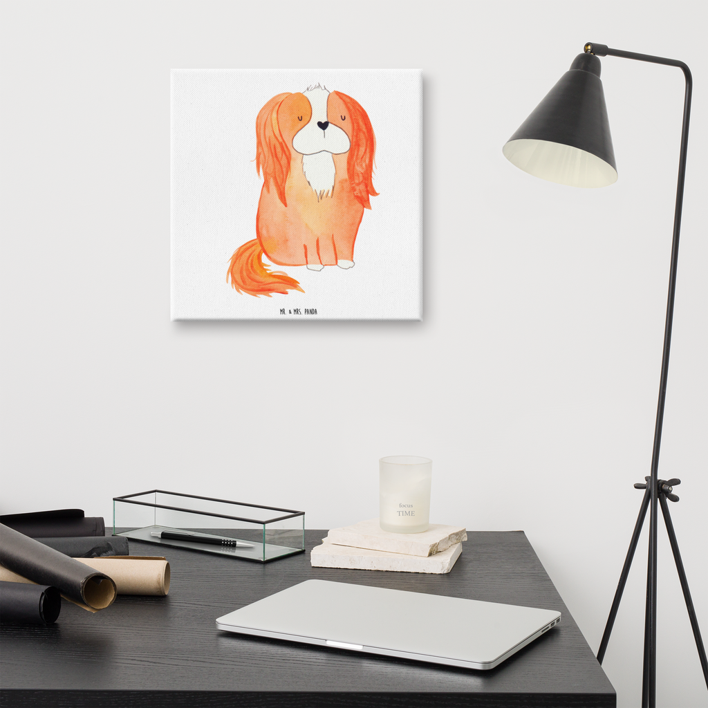 Leinwand Bild Cavalier King Charles Spaniel Leinwand, Bild, Kunstdruck, Wanddeko, Dekoration, Hund, Hundemotiv, Haustier, Hunderasse, Tierliebhaber, Hundebesitzer, Sprüche, Cavalier King Charles Spaniel, Cockerspaniel, Spaniel, Spruch, schönster Hund