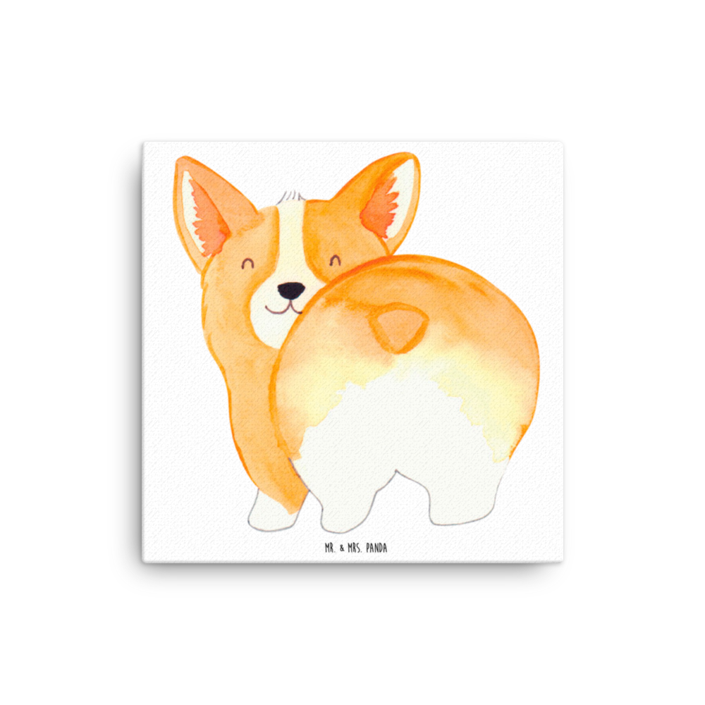 Leinwand Bild Corgie Po Leinwand, Bild, Kunstdruck, Wanddeko, Dekoration, Hund, Hundemotiv, Haustier, Hunderasse, Tierliebhaber, Hundebesitzer, Sprüche, Corgie, Hundeliebe, Motivation, Selbstliebe, Spruch