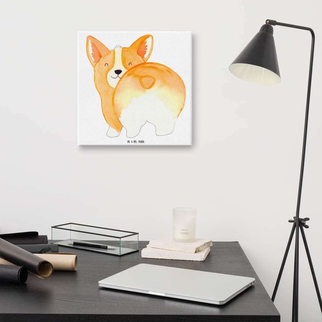 Leinwand Bild Corgie Po Leinwand, Bild, Kunstdruck, Wanddeko, Dekoration, Hund, Hundemotiv, Haustier, Hunderasse, Tierliebhaber, Hundebesitzer, Sprüche, Corgie, Hundeliebe, Motivation, Selbstliebe, Spruch