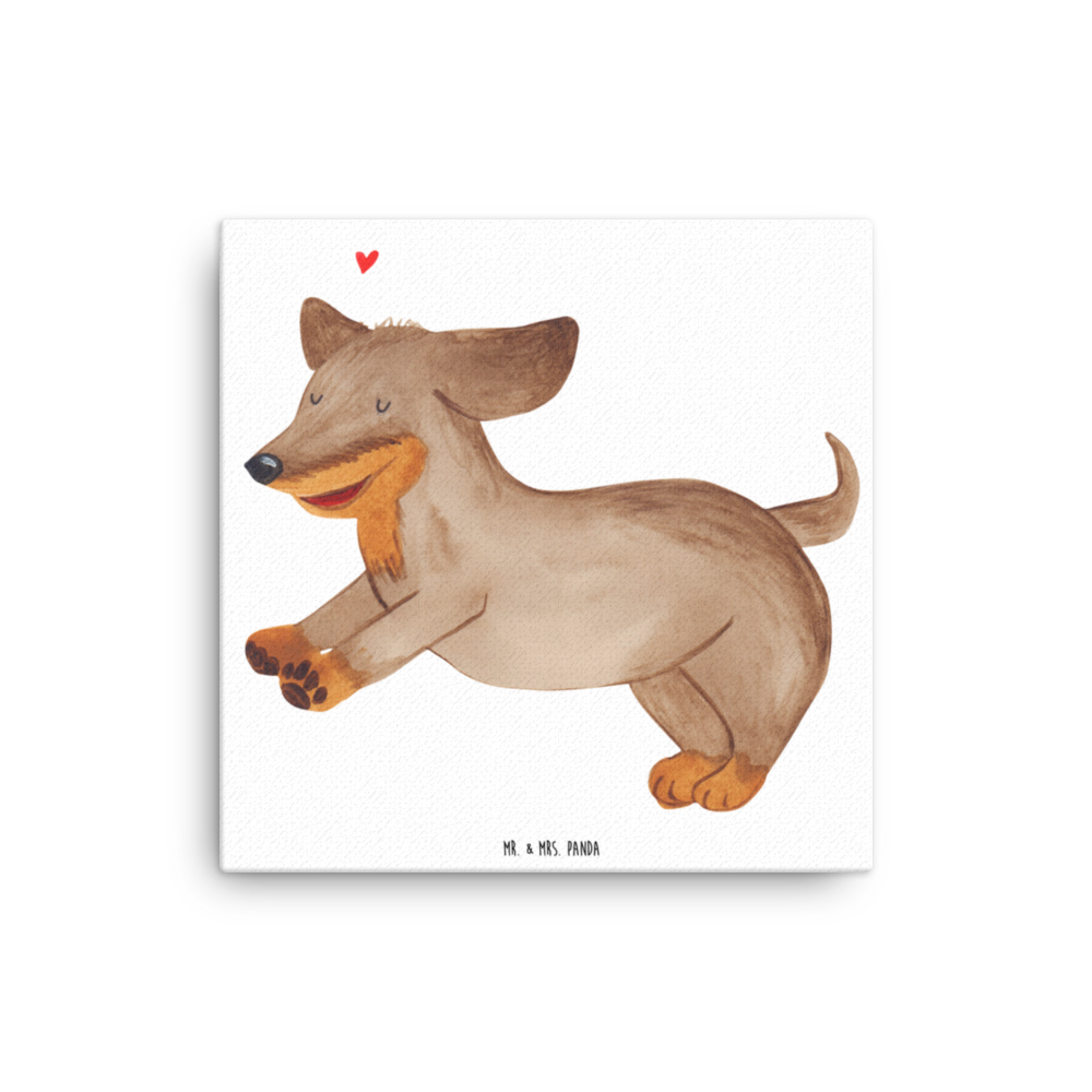 Leinwand Bild Hund Dackel fröhlich Leinwand, Bild, Kunstdruck, Wanddeko, Dekoration, Hund, Hundemotiv, Haustier, Hunderasse, Tierliebhaber, Hundebesitzer, Sprüche, Hunde, Dackel, Dachshund, happy dog