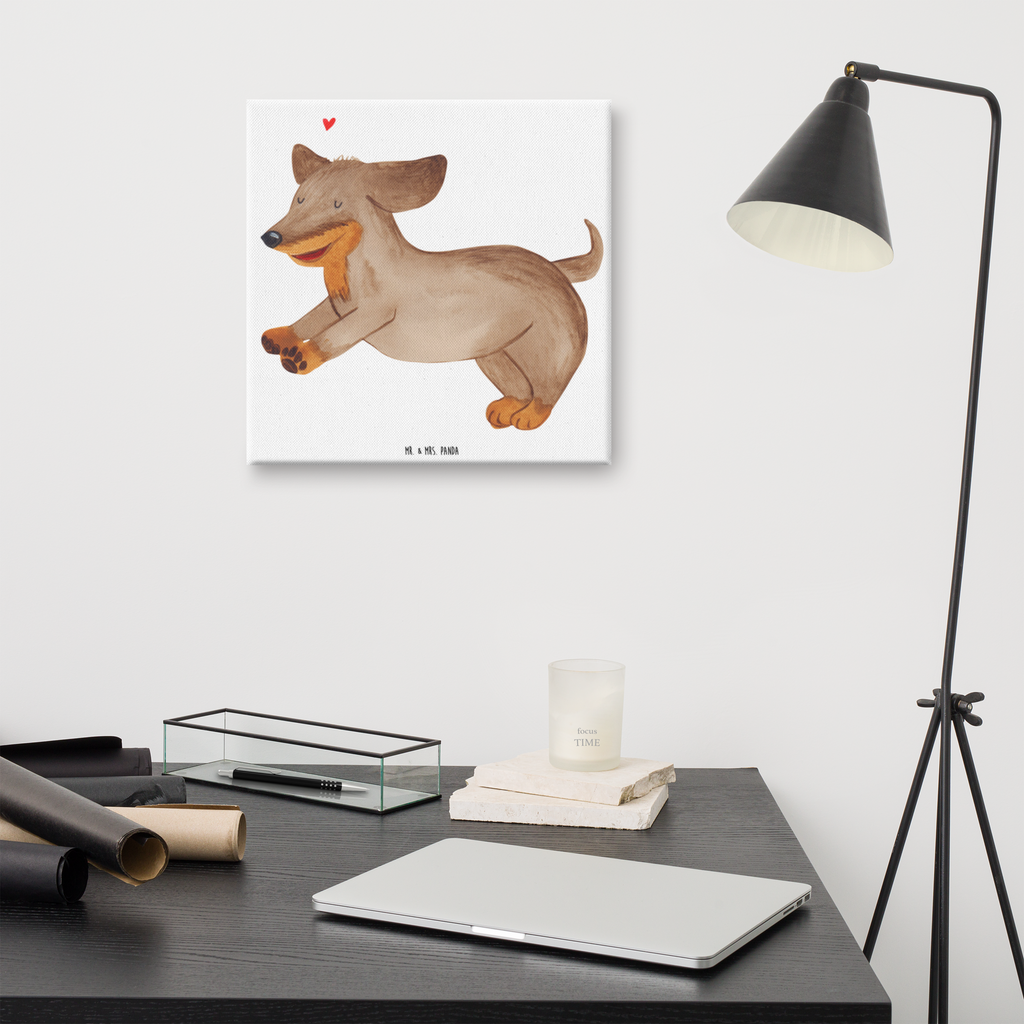 Leinwand Bild Hund Dackel fröhlich Leinwand, Bild, Kunstdruck, Wanddeko, Dekoration, Hund, Hundemotiv, Haustier, Hunderasse, Tierliebhaber, Hundebesitzer, Sprüche, Hunde, Dackel, Dachshund, happy dog