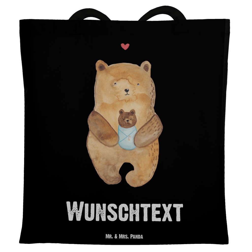 Personalisierte Tragetasche Bär mit Baby Personalisierte Beuteltasche, Personalisierter Beutel, Personalisierte Einkaufstasche, Personalisierter Jutebeutel, Personalisierter Stoffbeutel, Tragetasche mit Namen, Einkaufstasche mit Namen, Stoffbeutel mit Namen, Personalisierte Tasche, Personalisierte Jutetasche, Personalisierte Kindergartentasche, Bär, Teddy, Teddybär, Eltern, Mutter, Baby, Taufe, Geburt, Nichte, Neffe, Enkel, Enkelin, Täufling, Geburtstag, Glückwunsch