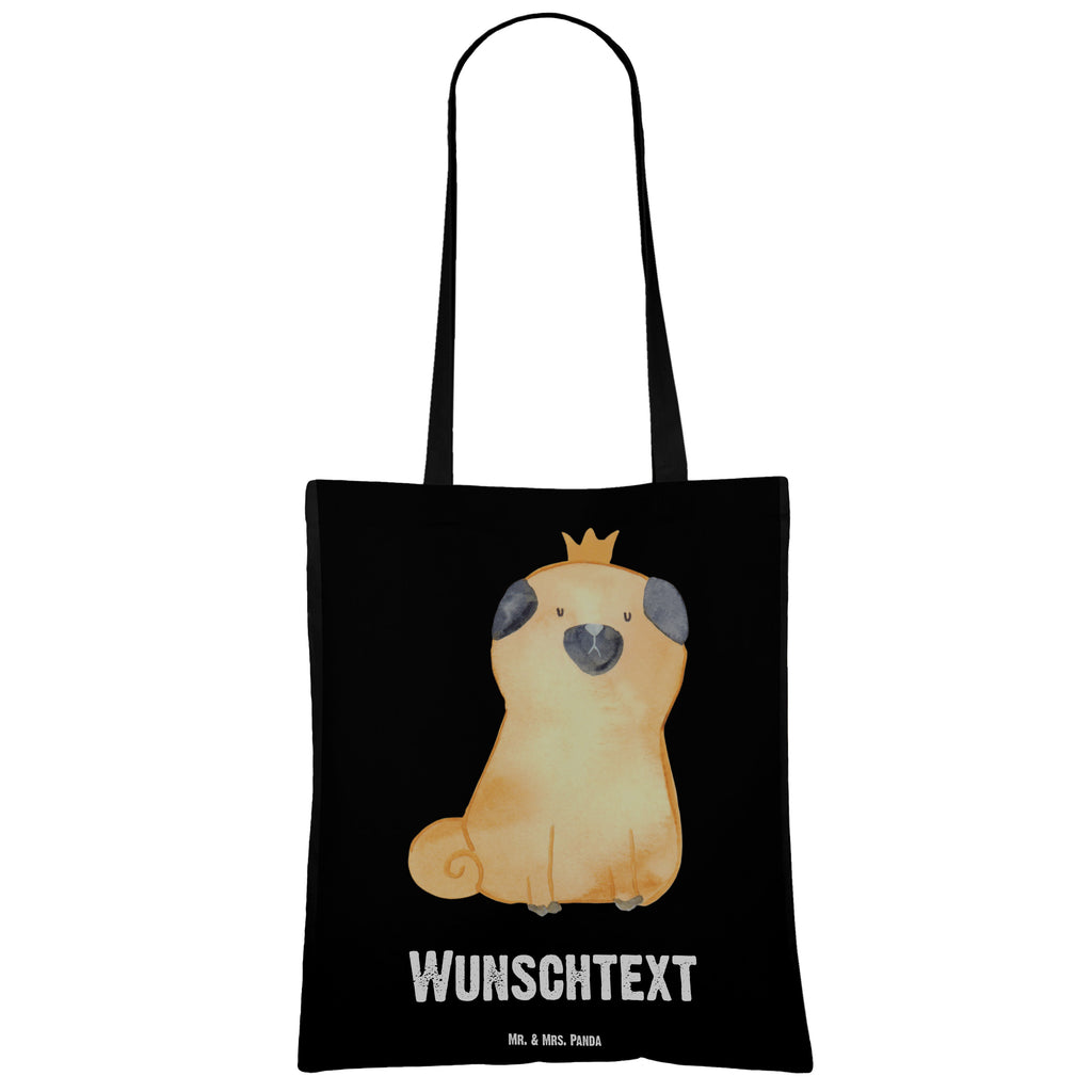 Personalisierte Tragetasche Mops Krone Personalisierte Beuteltasche, Personalisierter Beutel, Personalisierte Einkaufstasche, Personalisierter Jutebeutel, Personalisierter Stoffbeutel, Tragetasche mit Namen, Einkaufstasche mit Namen, Stoffbeutel mit Namen, Personalisierte Tasche, Personalisierte Jutetasche, Personalisierte Kindergartentasche, Hund, Hundemotiv, Haustier, Hunderasse, Tierliebhaber, Hundebesitzer, Sprüche, Mops, allergisch, kinderlos, Hausregel, Hundebesitzer. Spruch, lustig