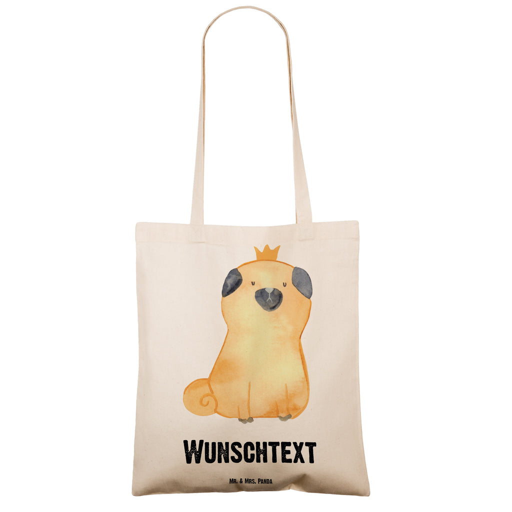 Personalisierte Tragetasche Mops Krone Personalisierte Beuteltasche, Personalisierter Beutel, Personalisierte Einkaufstasche, Personalisierter Jutebeutel, Personalisierter Stoffbeutel, Tragetasche mit Namen, Einkaufstasche mit Namen, Stoffbeutel mit Namen, Personalisierte Tasche, Personalisierte Jutetasche, Personalisierte Kindergartentasche, Hund, Hundemotiv, Haustier, Hunderasse, Tierliebhaber, Hundebesitzer, Sprüche, Mops, allergisch, kinderlos, Hausregel, Hundebesitzer. Spruch, lustig