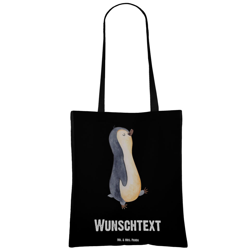Personalisierte Tragetasche Pinguin marschierend Personalisierte Beuteltasche, Personalisierter Beutel, Personalisierte Einkaufstasche, Personalisierter Jutebeutel, Personalisierter Stoffbeutel, Tragetasche mit Namen, Einkaufstasche mit Namen, Stoffbeutel mit Namen, Personalisierte Tasche, Personalisierte Jutetasche, Personalisierte Kindergartentasche, Pinguin, Pinguine, Frühaufsteher, Langschläfer, Bruder, Schwester, Familie