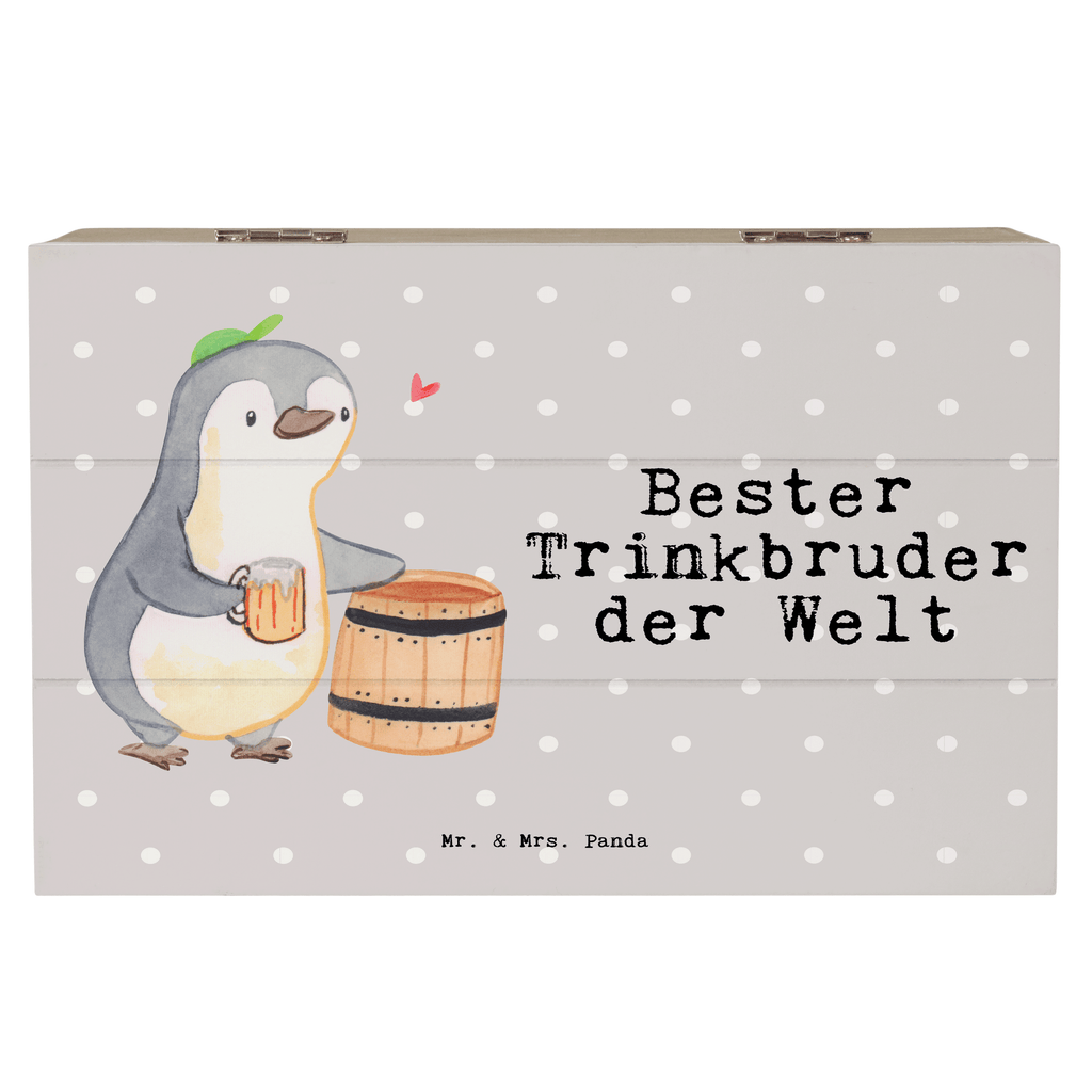 Holzkiste Pinguin Bester Trinkbruder der Welt Holzkiste, Kiste, Schatzkiste, Truhe, Schatulle, XXL, Erinnerungsbox, Erinnerungskiste, Dekokiste, Aufbewahrungsbox, für, Dankeschön, Geschenk, Schenken, Geburtstag, Geburtstagsgeschenk, Geschenkidee, Danke, Bedanken, Mitbringsel, Freude machen, Geschenktipp, Trinkbruder, Trinkkumpel, Kumpel, Saufkumpane, Kumpane, Trinken, Party, Kleinigkeit