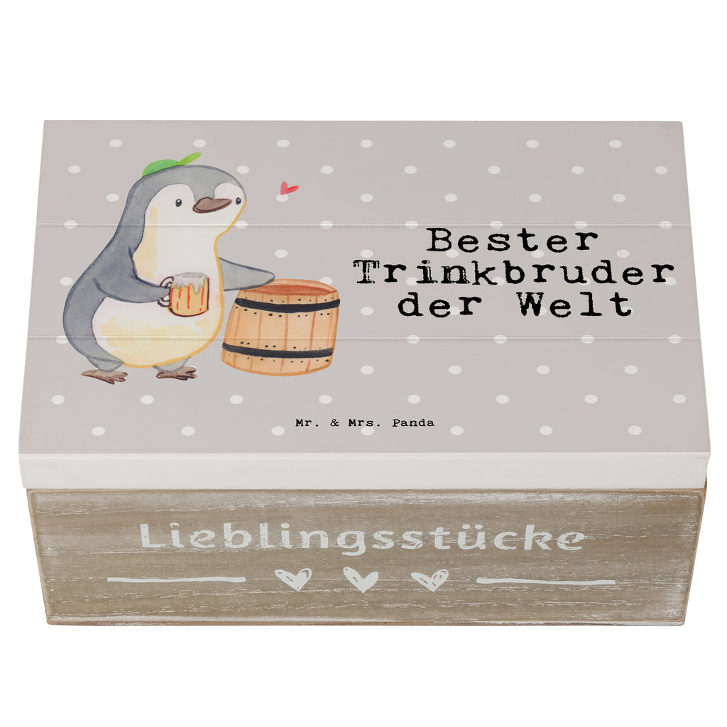 Holzkiste Pinguin Bester Trinkbruder der Welt Holzkiste, Kiste, Schatzkiste, Truhe, Schatulle, XXL, Erinnerungsbox, Erinnerungskiste, Dekokiste, Aufbewahrungsbox, für, Dankeschön, Geschenk, Schenken, Geburtstag, Geburtstagsgeschenk, Geschenkidee, Danke, Bedanken, Mitbringsel, Freude machen, Geschenktipp, Trinkbruder, Trinkkumpel, Kumpel, Saufkumpane, Kumpane, Trinken, Party, Kleinigkeit
