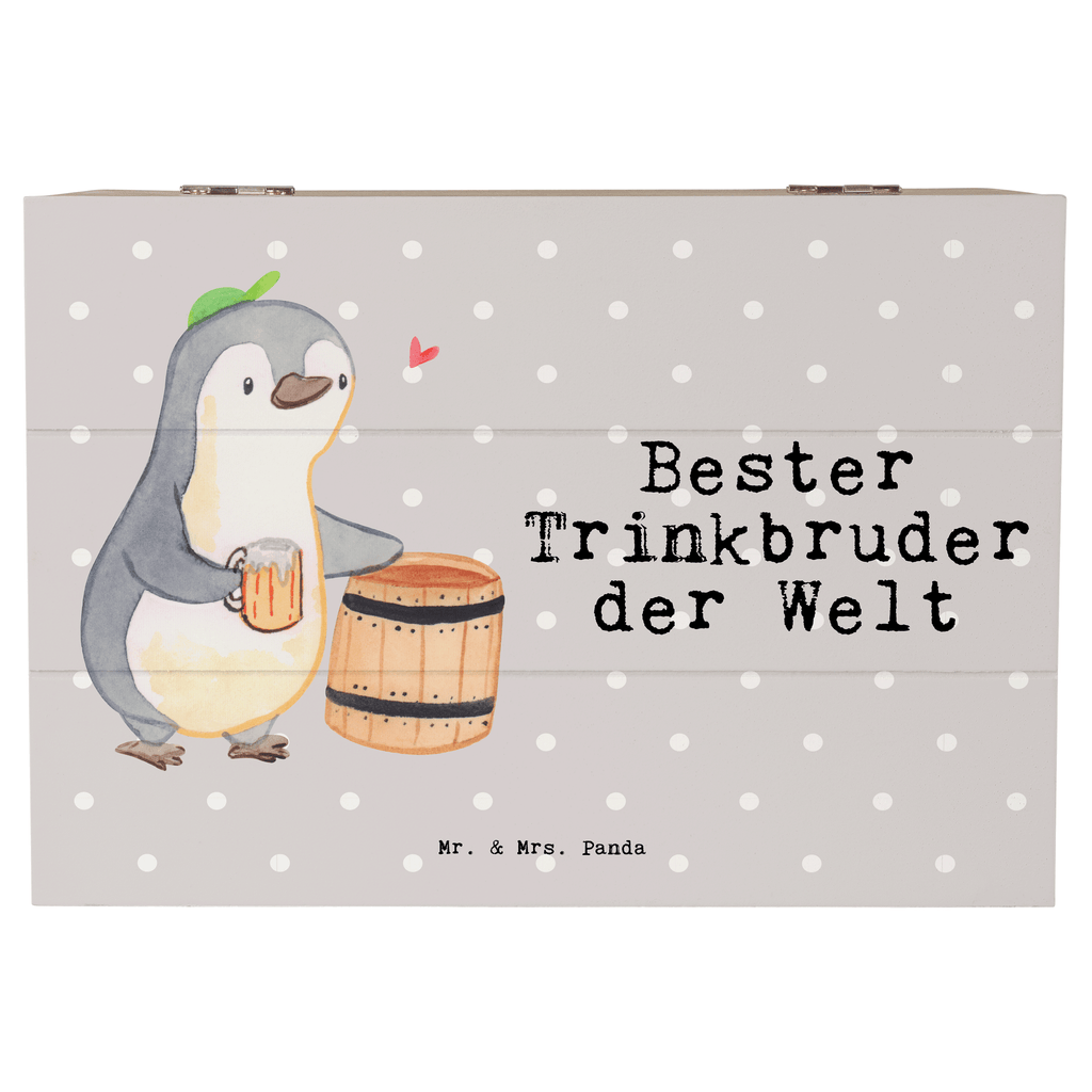 Holzkiste Pinguin Bester Trinkbruder der Welt Holzkiste, Kiste, Schatzkiste, Truhe, Schatulle, XXL, Erinnerungsbox, Erinnerungskiste, Dekokiste, Aufbewahrungsbox, für, Dankeschön, Geschenk, Schenken, Geburtstag, Geburtstagsgeschenk, Geschenkidee, Danke, Bedanken, Mitbringsel, Freude machen, Geschenktipp, Trinkbruder, Trinkkumpel, Kumpel, Saufkumpane, Kumpane, Trinken, Party, Kleinigkeit