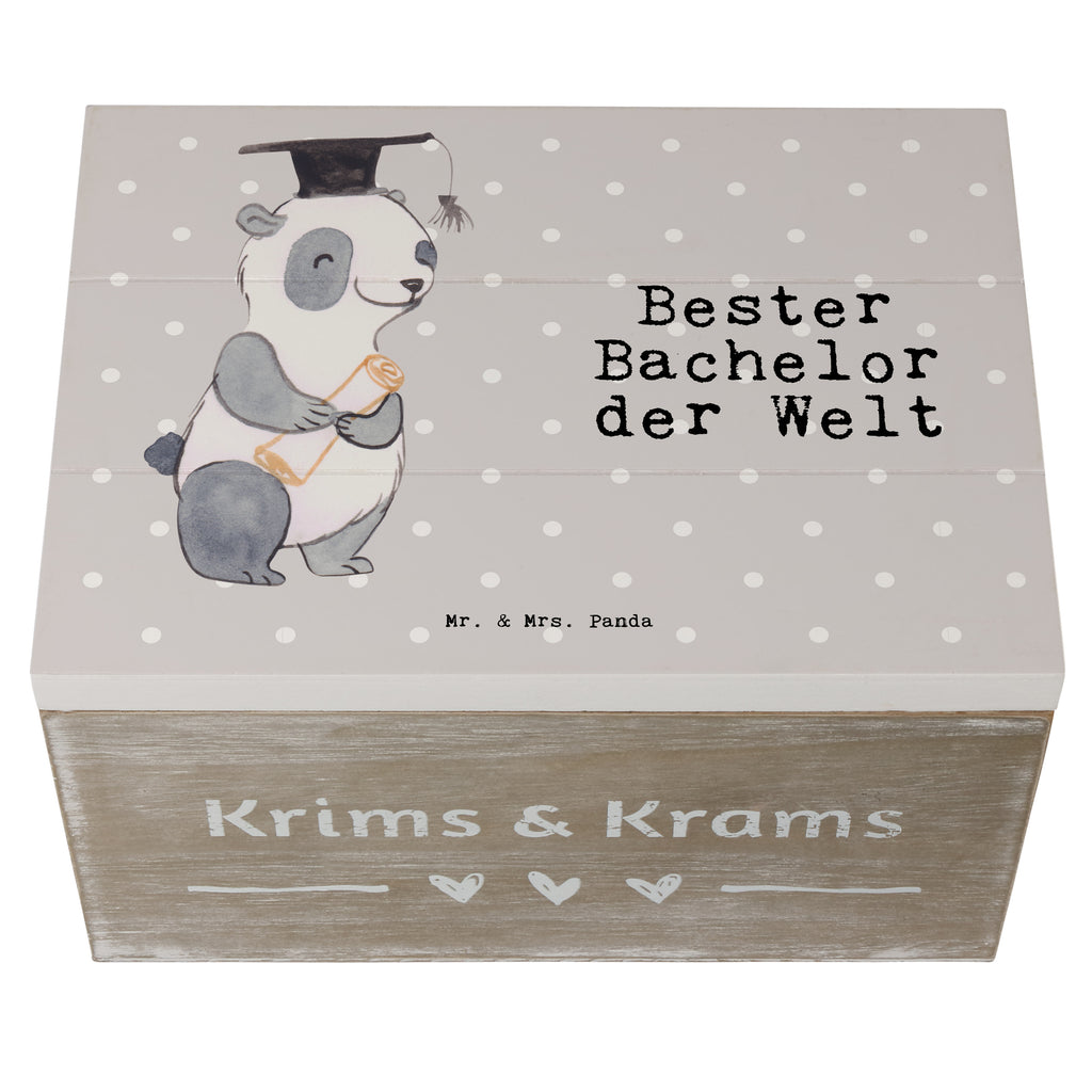 Holzkiste Panda Bester Bachelor der Welt Holzkiste, Kiste, Schatzkiste, Truhe, Schatulle, XXL, Erinnerungsbox, Erinnerungskiste, Dekokiste, Aufbewahrungsbox, für, Dankeschön, Geschenk, Schenken, Geburtstag, Geburtstagsgeschenk, Geschenkidee, Danke, Bedanken, Mitbringsel, Freude machen, Geschenktipp, Bachelor, Student, Studium, Sohn, Spaß, Musterschüler, lustig, Studienabschluss, witzig, Universität, Abschluss, Alumni, Uni, Studenten, Hochschule