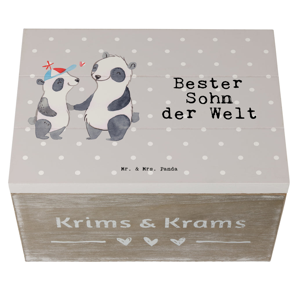 Holzkiste Panda Bester Sohn der Welt Holzkiste, Kiste, Schatzkiste, Truhe, Schatulle, XXL, Erinnerungsbox, Erinnerungskiste, Dekokiste, Aufbewahrungsbox, für, Dankeschön, Geschenk, Schenken, Geburtstag, Geburtstagsgeschenk, Geschenkidee, Danke, Bedanken, Mitbringsel, Freude machen, Geschenktipp, Sohn, Sohnemann, Söhnchen, Bube, Bub, Nachwuchs, Nachkomme, Kind, Familie, Vater, Belohnung