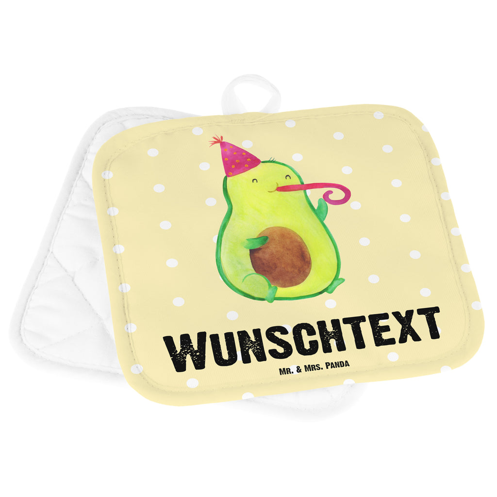 Personalisierte Topflappen Avocado Partyhupe Topflappen personalisiert, Personalisierte Topfuntersetzer, Personalisierter Ofenhandschuh, Topflappen Set personalisiert, Topflappen mit Namen, Namensaufdruck, Avocado, Veggie, Vegan, Gesund, Party, Feierlichkeit, Feier, Fete, Geburtstag, Gute Laune, Tröte