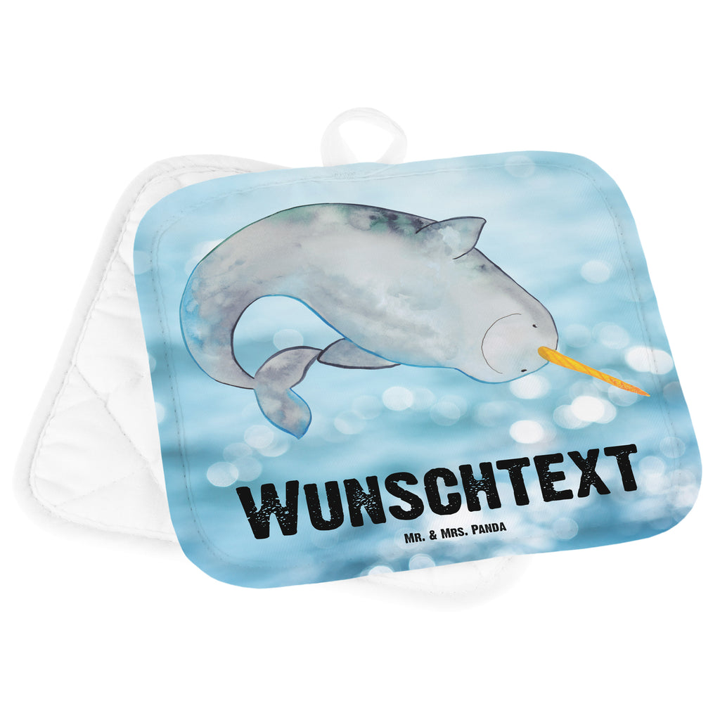 Personalisierte Topflappen Narwal Topflappen personalisiert, Personalisierte Topfuntersetzer, Personalisierter Ofenhandschuh, Topflappen Set personalisiert, Topflappen mit Namen, Namensaufdruck, Meerestiere, Meer, Urlaub, Narwal, Wal, Putzen, Hausfrau, Junggesellin, aufräumen, Kinderzimmer