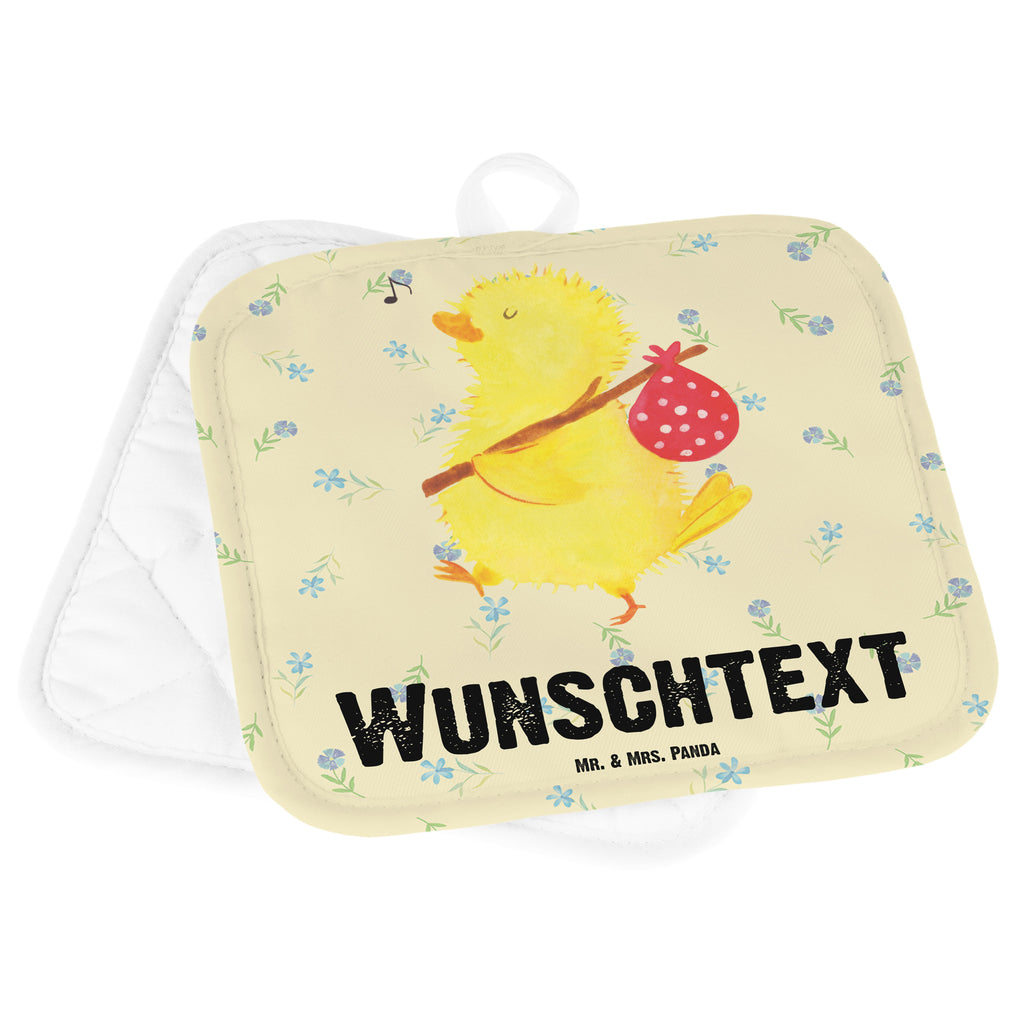 Personalisierte Topflappen Küken Wanderer Topflappen personalisiert, Personalisierte Topfuntersetzer, Personalisierter Ofenhandschuh, Topflappen Set personalisiert, Topflappen mit Namen, Namensaufdruck, Ostern, Osterhase, Ostergeschenke, Osternest, Osterdeko, Geschenk zu Ostern, Küken, Osterei, Ostereier, Ei, Frühlingsgefühle, Freude, Grüße, liebe Grüße, Frohe Ostern, Ostergrüße, Flausen, Wunder, Reisen, Weltenbummler, Zeit, Zeitmanagement, Backpacker