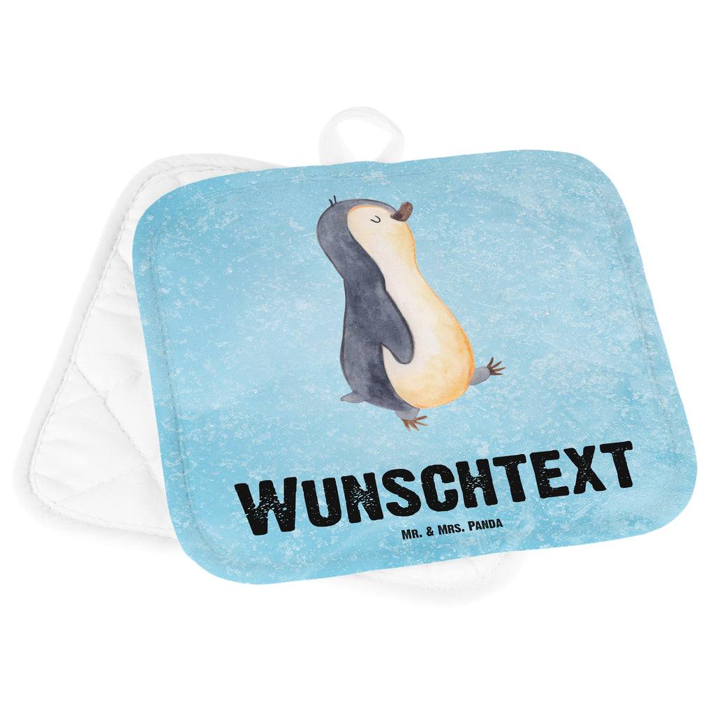 Personalisierte Topflappen Pinguin marschierend Topflappen personalisiert, Personalisierte Topfuntersetzer, Personalisierter Ofenhandschuh, Topflappen Set personalisiert, Topflappen mit Namen, Namensaufdruck, Pinguin, Pinguine, Frühaufsteher, Langschläfer, Bruder, Schwester, Familie
