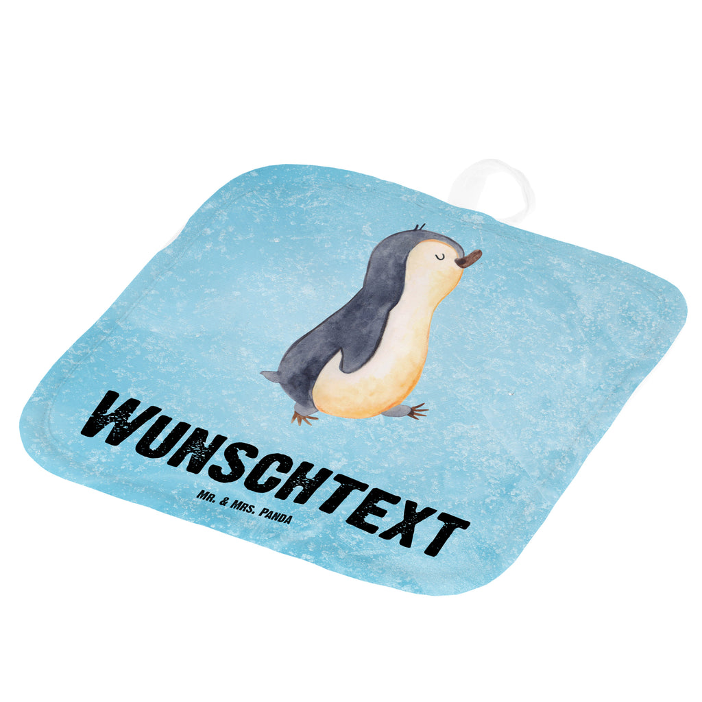 Personalisierte Topflappen Pinguin marschierend Topflappen personalisiert, Personalisierte Topfuntersetzer, Personalisierter Ofenhandschuh, Topflappen Set personalisiert, Topflappen mit Namen, Namensaufdruck, Pinguin, Pinguine, Frühaufsteher, Langschläfer, Bruder, Schwester, Familie
