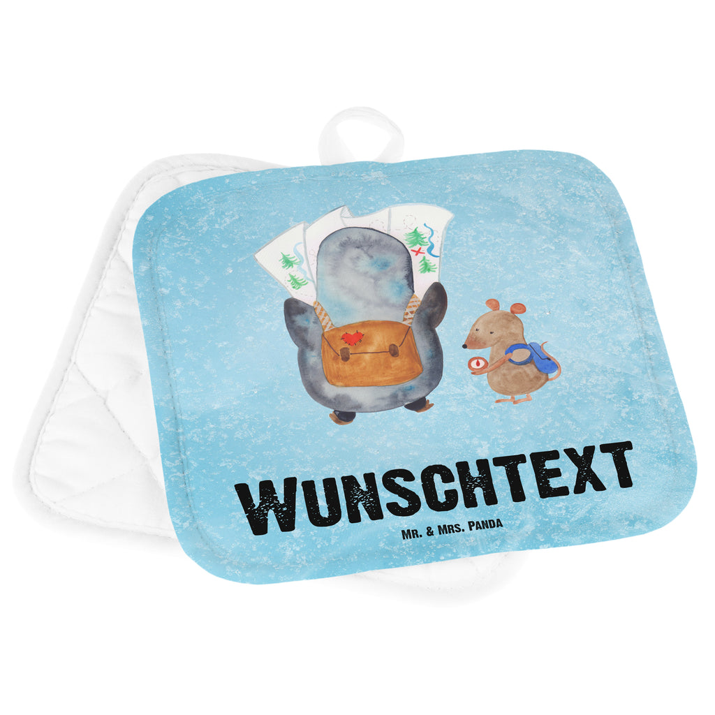 Personalisierte Topflappen Pinguin & Maus Wanderer Topflappen personalisiert, Personalisierte Topfuntersetzer, Personalisierter Ofenhandschuh, Topflappen Set personalisiert, Topflappen mit Namen, Namensaufdruck, Pinguin, Pinguine, Abenteurer, Abenteuer, Roadtrip, Ausflug, Wanderlust, wandern