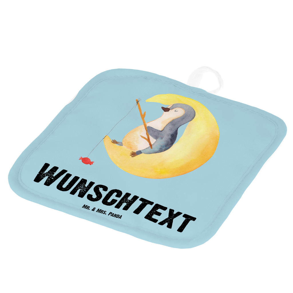Personalisierte Topflappen Pinguin Mond Topflappen personalisiert, Personalisierte Topfuntersetzer, Personalisierter Ofenhandschuh, Topflappen Set personalisiert, Topflappen mit Namen, Namensaufdruck, Pinguin, Pinguine, Spruch, schlafen, Nachtruhe, Einschlafen, Schlafzimmer, Schlafstörungen, Gästezimmer