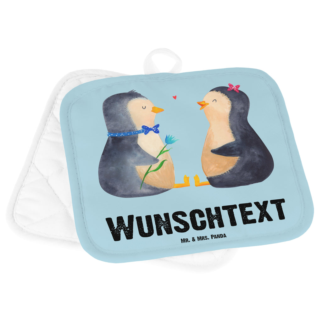 Personalisierte Topflappen Pinguin Pärchen Topflappen personalisiert, Personalisierte Topfuntersetzer, Personalisierter Ofenhandschuh, Topflappen Set personalisiert, Topflappen mit Namen, Namensaufdruck, Pinguin, Pinguine, Liebe, Liebespaar, Liebesbeweis, Liebesgeschenk, Verlobung, Jahrestag, Hochzeitstag, Hochzeit, Hochzeitsgeschenk, große Liebe, Traumpaar