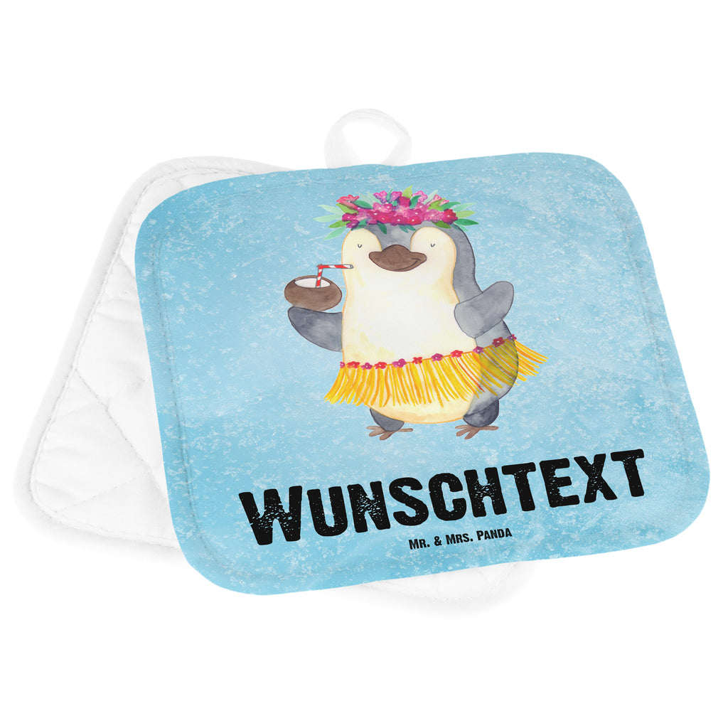 Personalisierte Topflappen Pinguin Kokosnuss Topflappen personalisiert, Personalisierte Topfuntersetzer, Personalisierter Ofenhandschuh, Topflappen Set personalisiert, Topflappen mit Namen, Namensaufdruck, Pinguin, Aloha, Hawaii, Urlaub, Kokosnuss, Pinguine