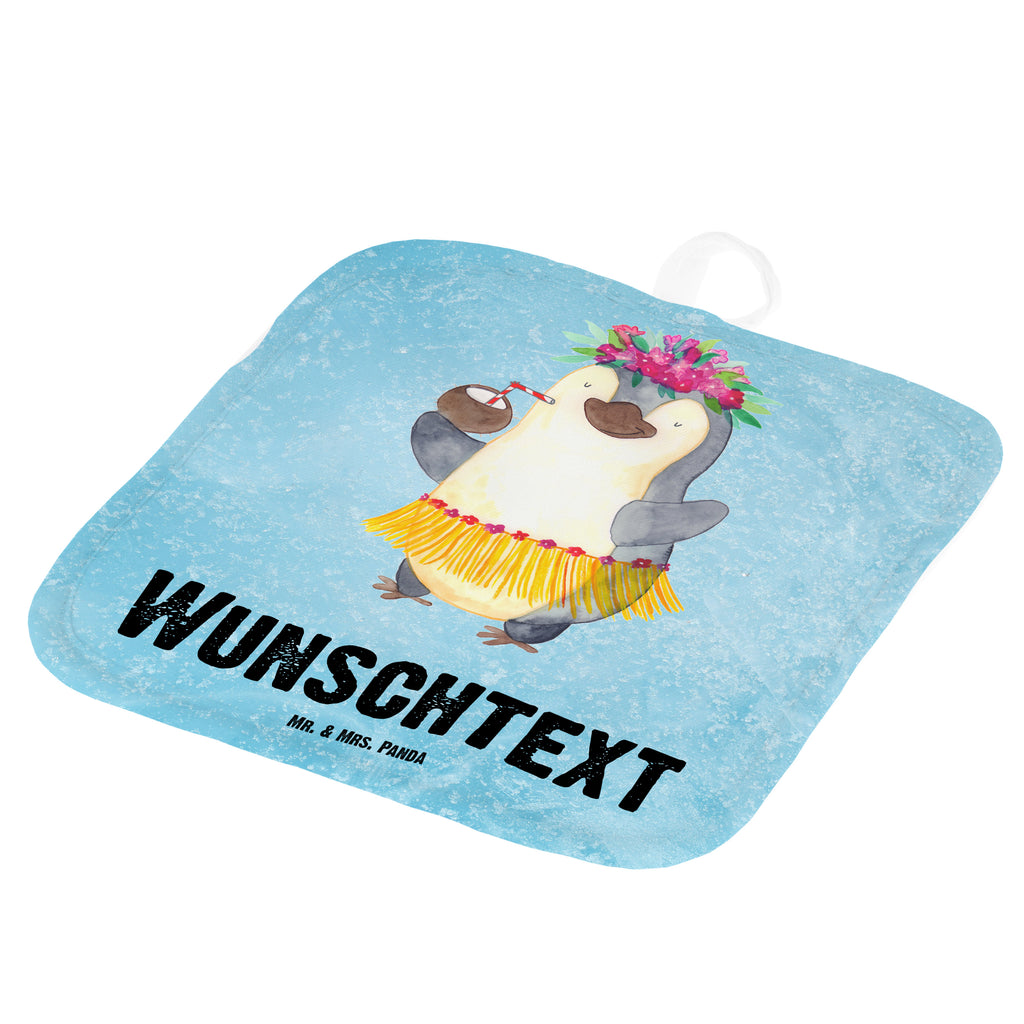 Personalisierte Topflappen Pinguin Kokosnuss Topflappen personalisiert, Personalisierte Topfuntersetzer, Personalisierter Ofenhandschuh, Topflappen Set personalisiert, Topflappen mit Namen, Namensaufdruck, Pinguin, Aloha, Hawaii, Urlaub, Kokosnuss, Pinguine