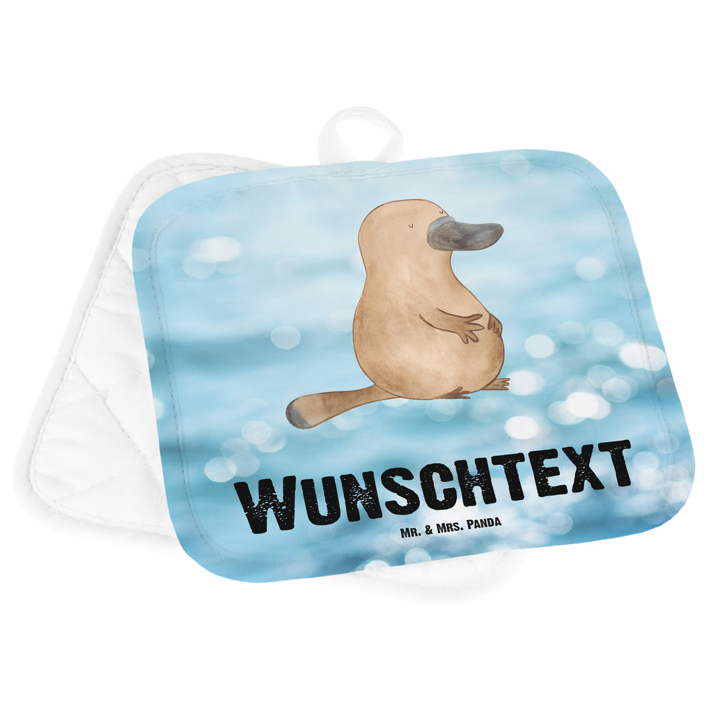 Personalisierte Topflappen Schnabeltier mutig Topflappen personalisiert, Personalisierte Topfuntersetzer, Personalisierter Ofenhandschuh, Topflappen Set personalisiert, Topflappen mit Namen, Namensaufdruck, Meerestiere, Meer, Urlaub, Schnabeltier, Mut, mutig, Lebensweisheit, Schnabeltiere, Motivation, Training, Büro, Arbeit, Neuanfang, Neustart, Weltreise, Raodtrip