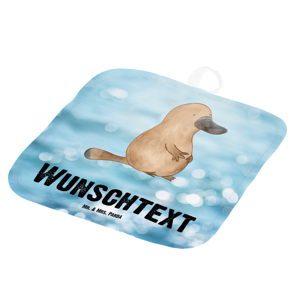 Personalisierte Topflappen Schnabeltier mutig Topflappen personalisiert, Personalisierte Topfuntersetzer, Personalisierter Ofenhandschuh, Topflappen Set personalisiert, Topflappen mit Namen, Namensaufdruck, Meerestiere, Meer, Urlaub, Schnabeltier, Mut, mutig, Lebensweisheit, Schnabeltiere, Motivation, Training, Büro, Arbeit, Neuanfang, Neustart, Weltreise, Raodtrip