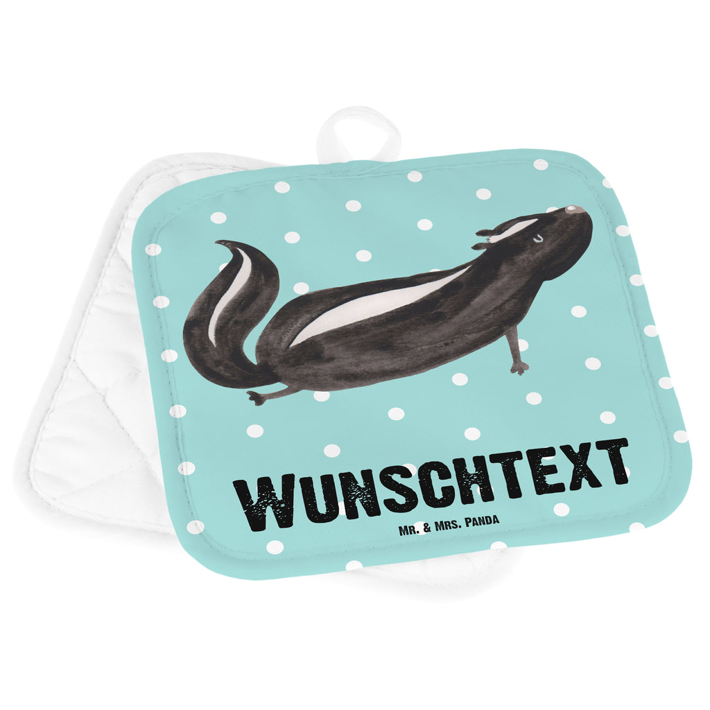 Personalisierte Topflappen Stinktier Yoga Topflappen personalisiert, Personalisierte Topfuntersetzer, Personalisierter Ofenhandschuh, Topflappen Set personalisiert, Topflappen mit Namen, Namensaufdruck, Stinktier, Skunk, Wildtier, Raubtier, Stinker, Stinki, Yoga, Namaste, Lebe, Liebe, Lache