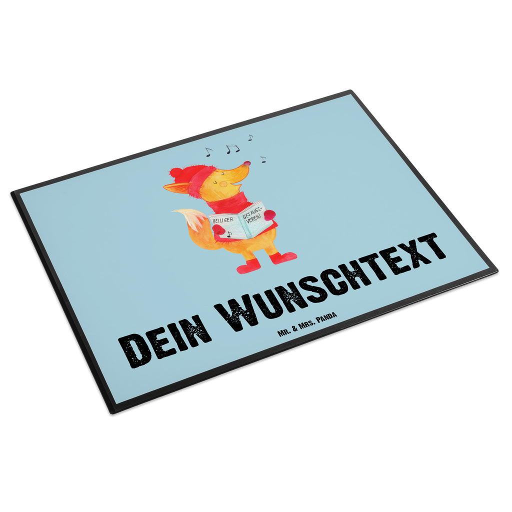 Personalisierte Schreibtischunterlage Fuchs Sänger Personalisierte Schreibunterlage, Personalisierte Schreibtischauflage, Personalisierte Schreibtisch Unterlagen, Schreibunterlage mit Namen, Schreibtischauflage  mit Namen, Schreibtisch Unterlagen mit Namen, Selbst gestalten, Namensaufdruck, Namenspersonalisierung, Winter, Weihnachten, Weihnachtsdeko, Nikolaus, Advent, Heiligabend, Wintermotiv, Fuchs, Füchse, Sänger, Geschenk Sänger, Singen, Weihnachtslieder
