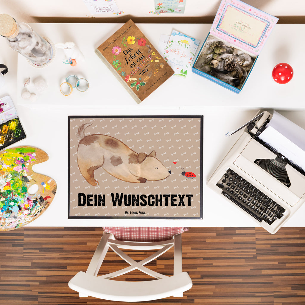 Personalisierte Schreibtischunterlage Hund Marienkäfer Personalisierte Schreibunterlage, Personalisierte Schreibtischauflage, Personalisierte Schreibtisch Unterlagen, Schreibunterlage mit Namen, Schreibtischauflage  mit Namen, Schreibtisch Unterlagen mit Namen, Selbst gestalten, Namensaufdruck, Namenspersonalisierung, Hund, Hundemotiv, Haustier, Hunderasse, Tierliebhaber, Hundebesitzer, Sprüche, Hunde, Hundespruch, Marienkäfer, Mischling, Mischlinghund