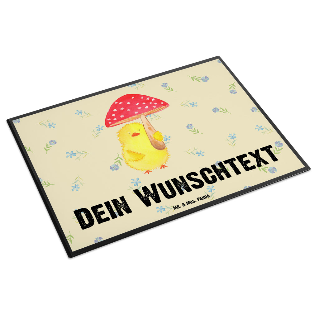 Personalisierte Schreibtischunterlage Küken Fliegenpilz Personalisierte Schreibunterlage, Personalisierte Schreibtischauflage, Personalisierte Schreibtisch Unterlagen, Schreibunterlage mit Namen, Schreibtischauflage  mit Namen, Schreibtisch Unterlagen mit Namen, Selbst gestalten, Namensaufdruck, Namenspersonalisierung, Ostern, Osterhase, Ostergeschenke, Osternest, Osterdeko, Geschenk zu Ostern, Küken, Fliegenpilz, Glückspilz, Frohe Ostern, Ostergrüße