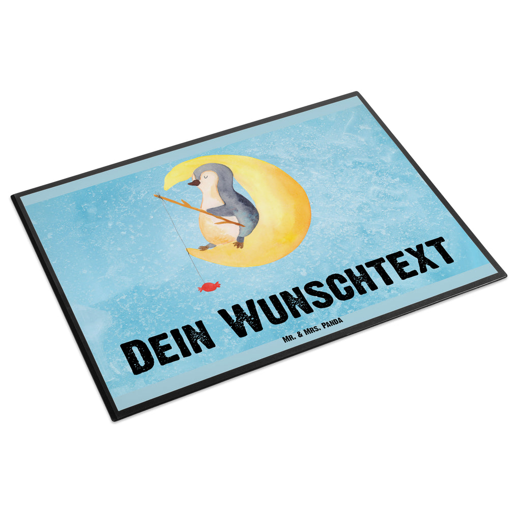 Personalisierte Schreibtischunterlage Pinguin Mond Personalisierte Schreibunterlage, Personalisierte Schreibtischauflage, Personalisierte Schreibtisch Unterlagen, Schreibunterlage mit Namen, Schreibtischauflage  mit Namen, Schreibtisch Unterlagen mit Namen, Selbst gestalten, Namensaufdruck, Namenspersonalisierung, Pinguin, Pinguine, Spruch, schlafen, Nachtruhe, Einschlafen, Schlafzimmer, Schlafstörungen, Gästezimmer