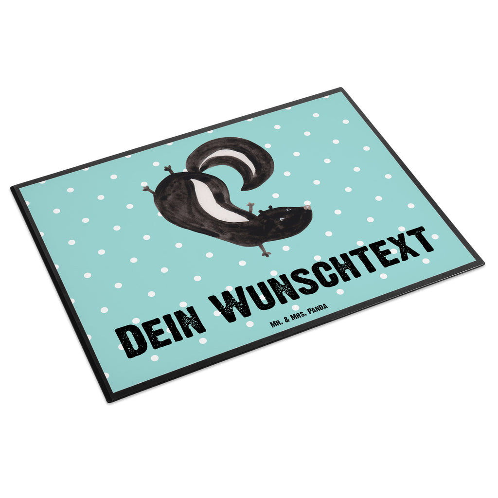 Personalisierte Schreibtischunterlage Stinktier Handstand Personalisierte Schreibunterlage, Personalisierte Schreibtischauflage, Personalisierte Schreibtisch Unterlagen, Schreibunterlage mit Namen, Schreibtischauflage  mit Namen, Schreibtisch Unterlagen mit Namen, Selbst gestalten, Namensaufdruck, Namenspersonalisierung, Stinktier, Skunk, Wildtier, Raubtier, Stinker, Stinki, Spielplatz, verpielt, Kind
