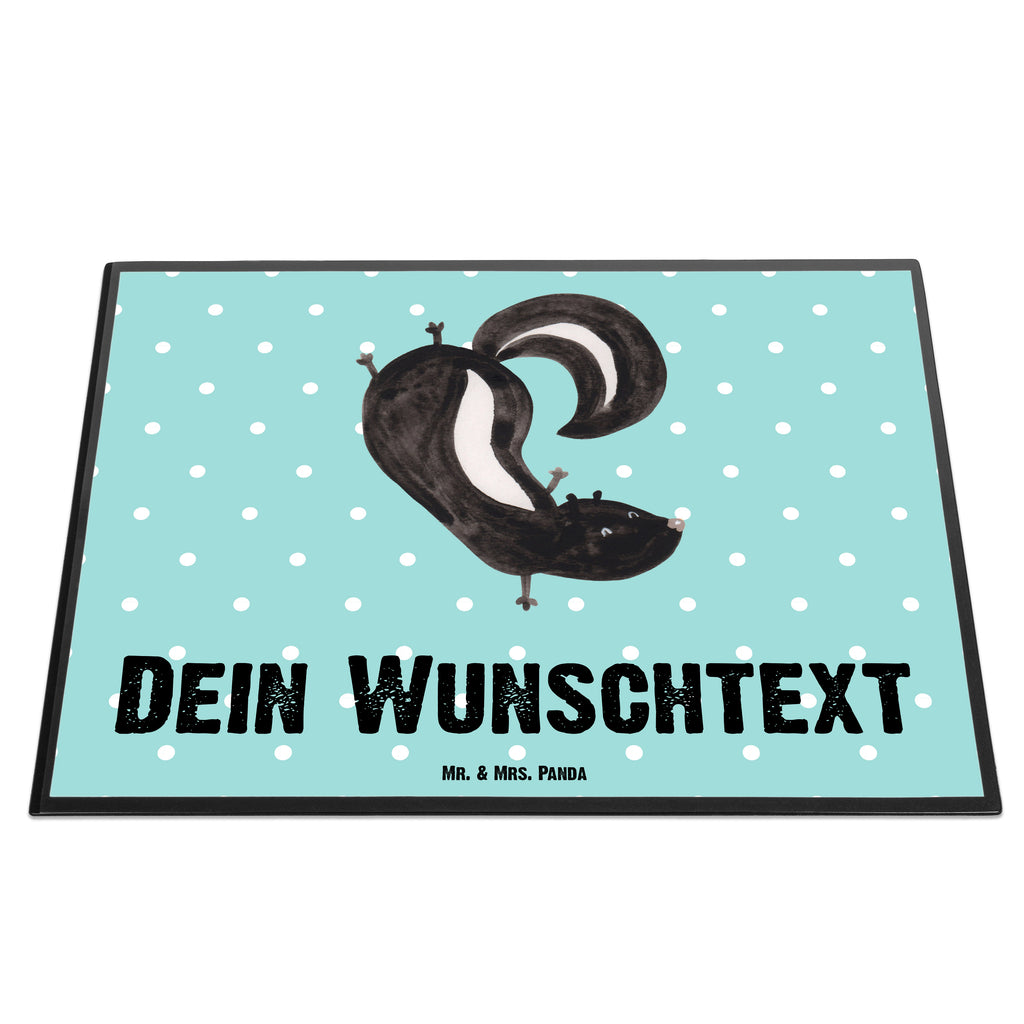 Personalisierte Schreibtischunterlage Stinktier Handstand Personalisierte Schreibunterlage, Personalisierte Schreibtischauflage, Personalisierte Schreibtisch Unterlagen, Schreibunterlage mit Namen, Schreibtischauflage  mit Namen, Schreibtisch Unterlagen mit Namen, Selbst gestalten, Namensaufdruck, Namenspersonalisierung, Stinktier, Skunk, Wildtier, Raubtier, Stinker, Stinki, Spielplatz, verpielt, Kind