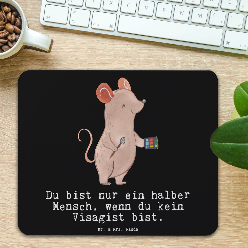 Mauspad Visagist mit Herz Mousepad, Computer zubehör, Büroausstattung, PC Zubehör, Arbeitszimmer, Mauspad, Einzigartiges Mauspad, Designer Mauspad, Beruf, Ausbildung, Jubiläum, Abschied, Rente, Kollege, Kollegin, Geschenk, Schenken, Arbeitskollege, Mitarbeiter, Firma, Danke, Dankeschön, Kosmetiker, Make Up Artist, Maskenbildner, Visagist, Beauty Salon, Kosmetikstudio, Eröffnung