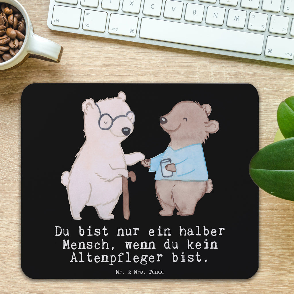 Mauspad Altenpfleger mit Herz Mousepad, Computer zubehör, Büroausstattung, PC Zubehör, Arbeitszimmer, Mauspad, Einzigartiges Mauspad, Designer Mauspad, Beruf, Ausbildung, Jubiläum, Abschied, Rente, Kollege, Kollegin, Geschenk, Schenken, Arbeitskollege, Mitarbeiter, Firma, Danke, Dankeschön, Altenpfleger, Pfleger, Altenheim Eröffnung