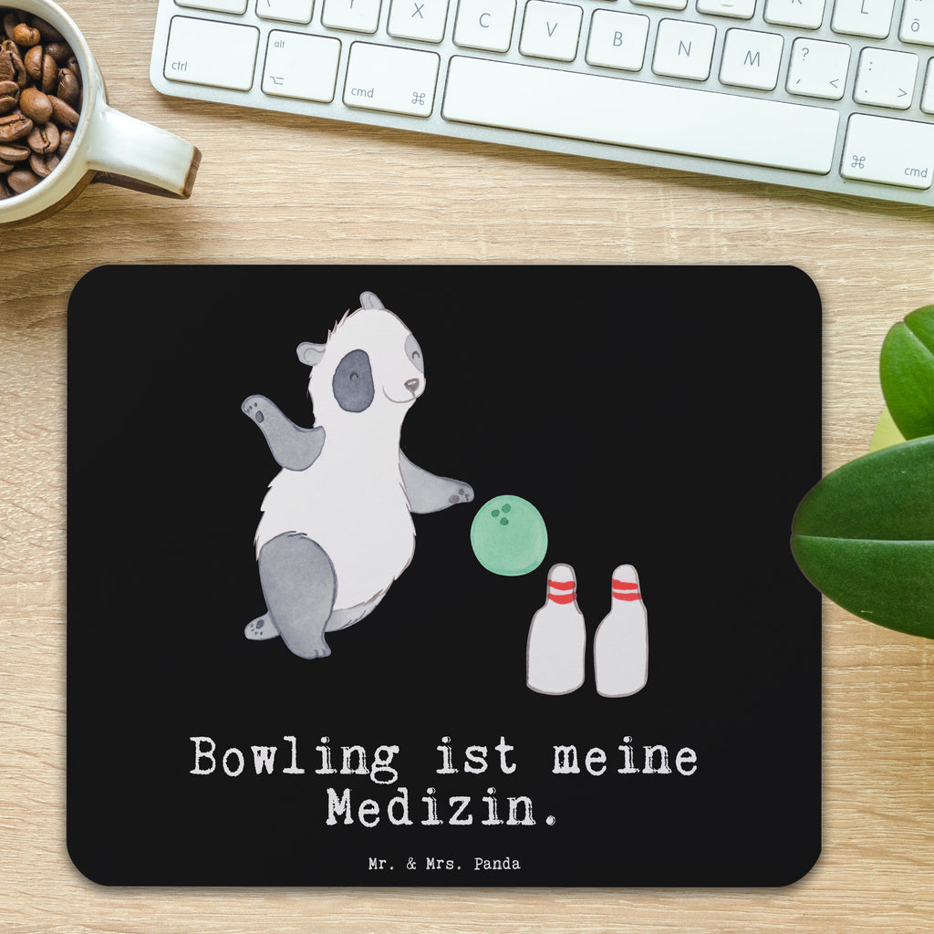 Mauspad Panda Bowling Medizin Mousepad, Computer zubehör, Büroausstattung, PC Zubehör, Arbeitszimmer, Mauspad, Einzigartiges Mauspad, Designer Mauspad, Geschenk, Sport, Sportart, Hobby, Schenken, Danke, Dankeschön, Auszeichnung, Gewinn, Sportler, Bowling, Bowlen gehen, Bowling Center