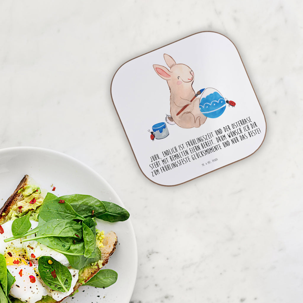 Quadratische Untersetzer Hase Marienkäfer Bierdeckel, Glasuntersetzer, Untersetzer Gläser, Getränkeuntersetzer, Ostern, Osterhase, Ostergeschenke, Osternest, Osterdeko, Geschenk zu Ostern, Ostergrüße, Ostereier, Frühlingsgrüße, Eier bemalen, Picknicken, Frühling, Frühlingsgefühle, Hase