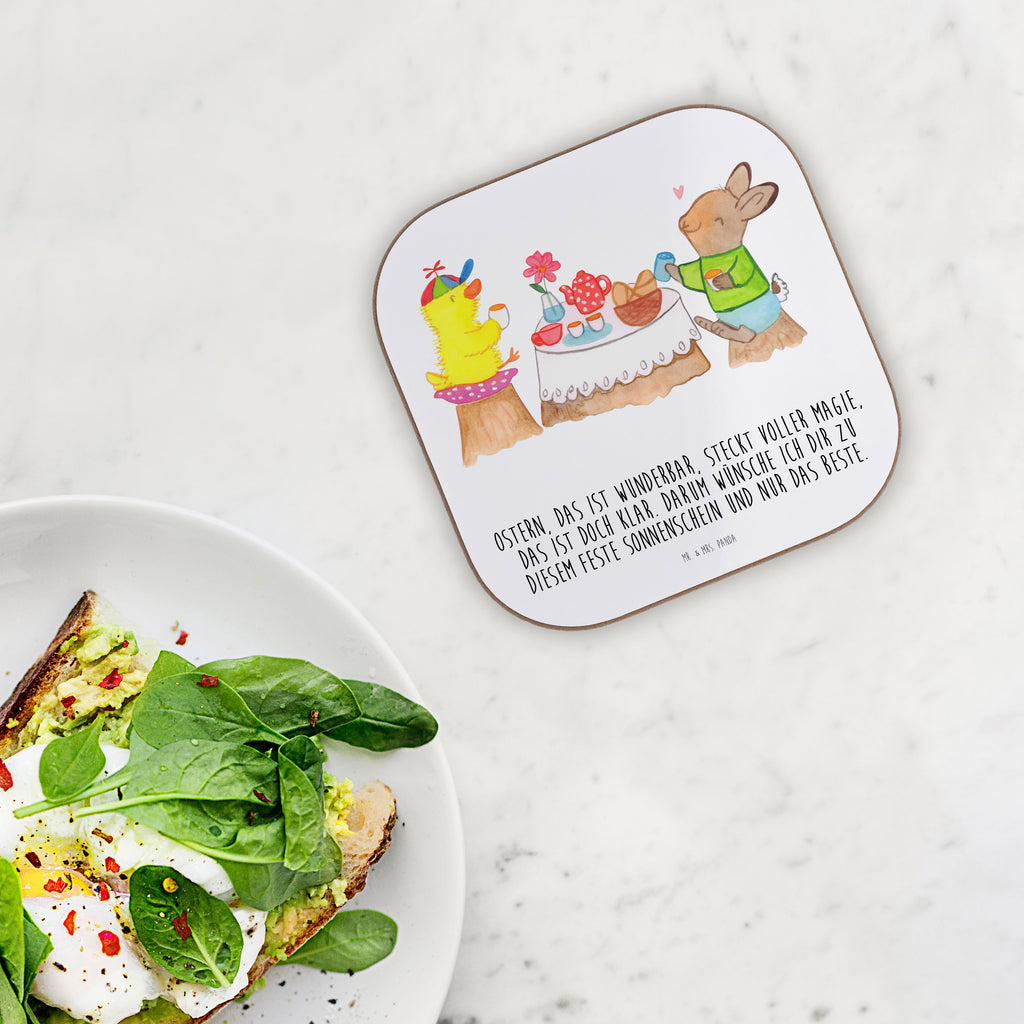 Quadratische Untersetzer Ostern Frühstück Bierdeckel, Glasuntersetzer, Untersetzer Gläser, Getränkeuntersetzer, Ostern, Osterhase, Ostergeschenke, Osternest, Osterdeko, Geschenk zu Ostern, Ostergrüße, Ostereier, Frühling, Frühlingsgefühle, Hase, Osterfrühstück, Frühstück, Picknick, Küken, Osterküken