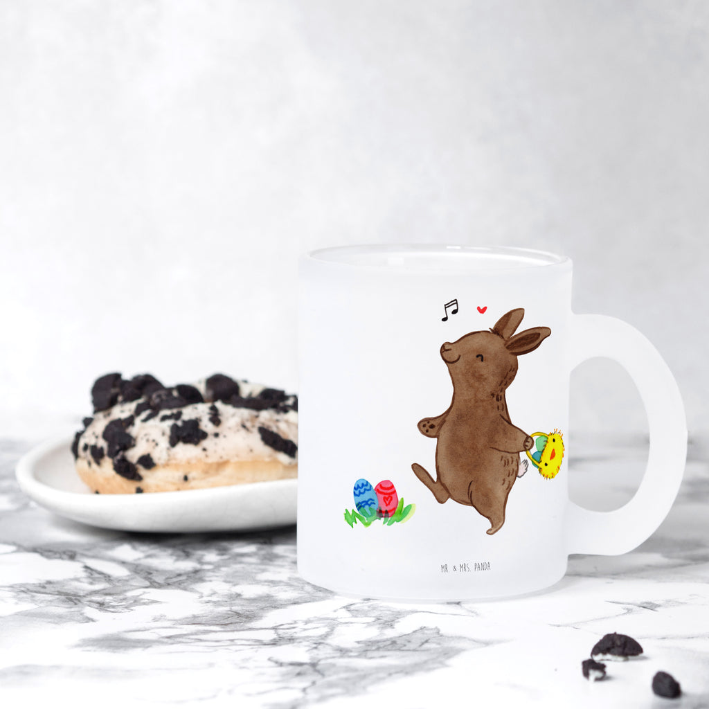 Teetasse Hase Eiersuche Teetasse, Teeglas, Teebecher, Tasse mit Henkel, Tasse, Glas Teetasse, Teetasse aus Glas, Ostern, Osterhase, Ostergeschenke, Osternest, Osterdeko, Geschenk zu Ostern