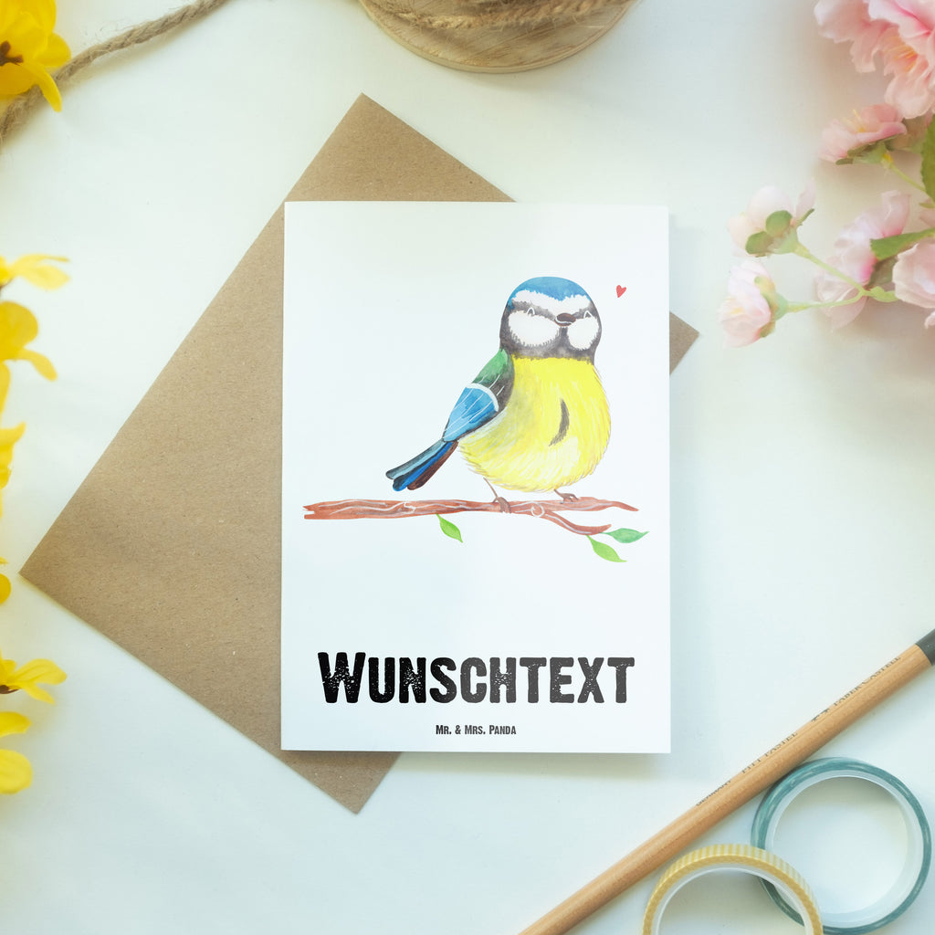 Personalisierte Grußkarte Vogel Blaumeise Personalisierte Grußkarte, Personalisiertere Klappkarte, Personalisierte Einladungskarte, Personalisierte Glückwunschkarte, Personalisierte Hochzeitskarte, Personalisierte Geburtstagskarte, Grußkarte mit Namen, Grußkarte selber drucken, Grußkarte selbst gestalten, Grußkarte mit persönlichen Nachrichten, Grußkarte als Geldgeschenk, Grußkarten personalisiert, Ostern, Osterhase, Ostergeschenke, Osternest, Osterdeko, Geschenk zu Ostern, Ostergrüße, Blaumeise, Vogel, liebe Grüße, Frühling, Frühlingsgefühle, Osterzeit
