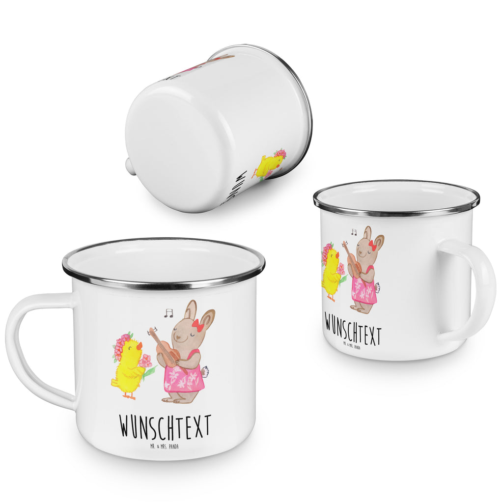 Personalisierte Emaille Tasse Ostern Frühlingsgefühle Emaille Tasse personalisiert, Emaille Tasse mit Namen, Campingtasse personalisiert, Namenstasse, Campingtasse bedrucken, Campinggeschirr personalsisert, Ostern, Osterhase, Ostergeschenke, Osternest, Osterdeko, Geschenk zu Ostern, Ostergrüße, Ostereier, Frühling, Frühlingsgefühle, Hase, Küken, Osterküken, Musik, Osterlieder
