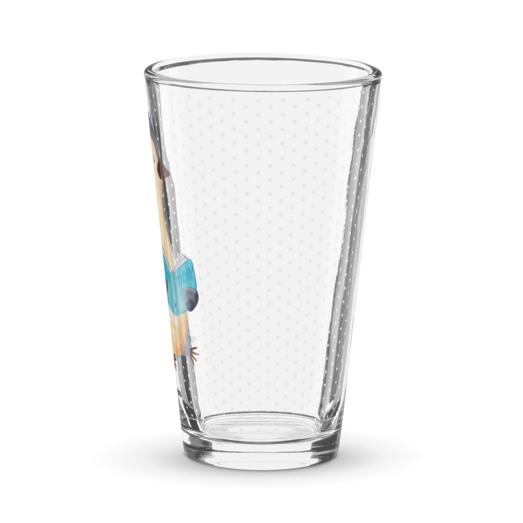 Premium Trinkglas Pinguin Buch Trinkglas, Glas, Pint Glas, Bierglas, Cocktail Glas, Wasserglas, Pinguin, Pinguine, Buch, Lesen, Bücherwurm, Nichtstun, Faulenzen, Ferien, Urlaub, Freizeit