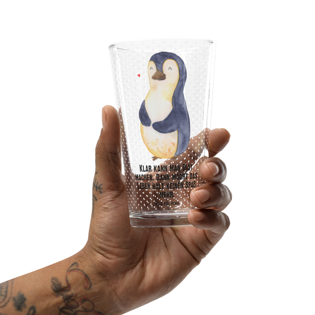 Premium Trinkglas Pinguin Diät Trinkglas, Glas, Pint Glas, Bierglas, Cocktail Glas, Wasserglas, Pinguin, Pinguine, Diät, Abnehmen, Abspecken, Gewicht, Motivation, Selbstliebe, Körperliebe, Selbstrespekt