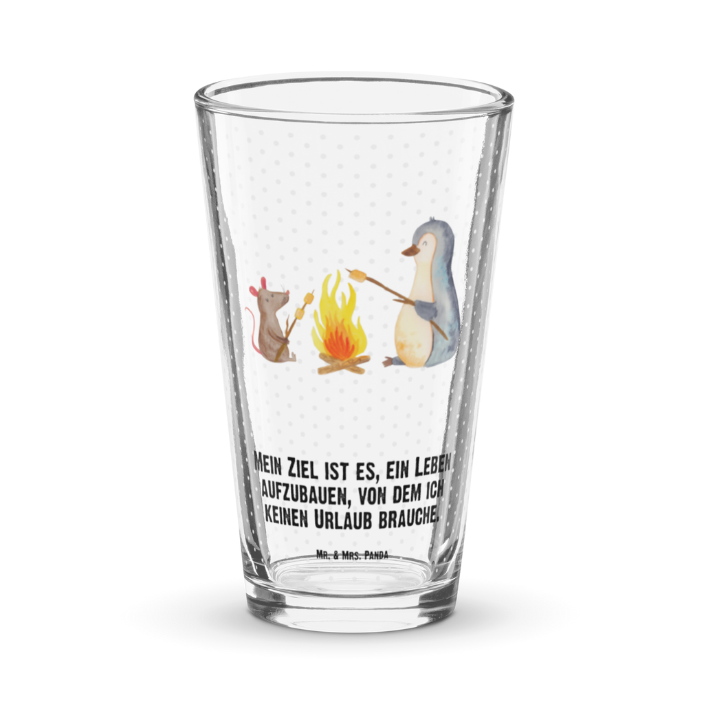 Premium Trinkglas Pinguin Lagerfeuer Trinkglas, Glas, Pint Glas, Bierglas, Cocktail Glas, Wasserglas, Pinguin, Maus, Pinguine, Lagerfeuer, Leben, Arbeit, Job, Motivation, Büro, Büroalltag, Lebensspruch, Lebensmotivation, Neustart, Liebe, grillen, Feuer, Marshmallows
