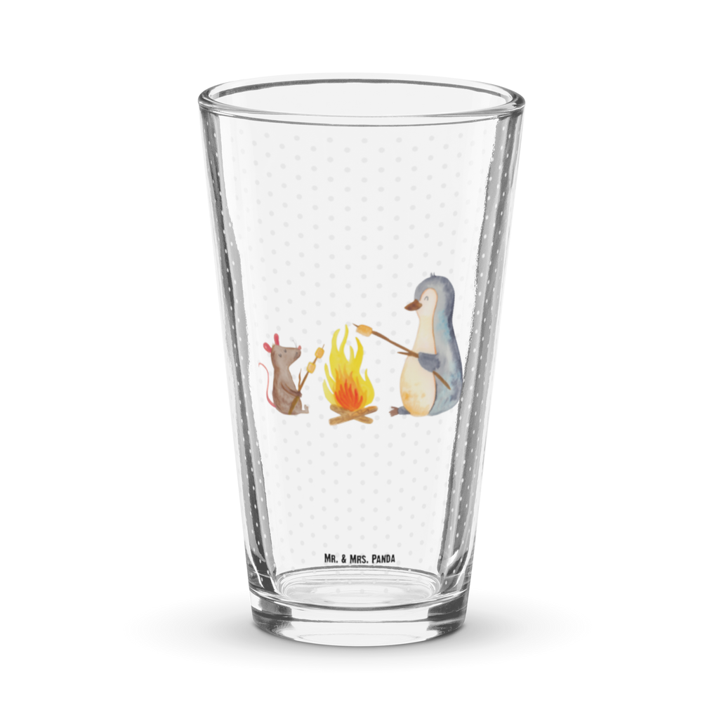 Premium Trinkglas Pinguin Lagerfeuer Trinkglas, Glas, Pint Glas, Bierglas, Cocktail Glas, Wasserglas, Pinguin, Maus, Pinguine, Lagerfeuer, Leben, Arbeit, Job, Motivation, Büro, Büroalltag, Lebensspruch, Lebensmotivation, Neustart, Liebe, grillen, Feuer, Marshmallows