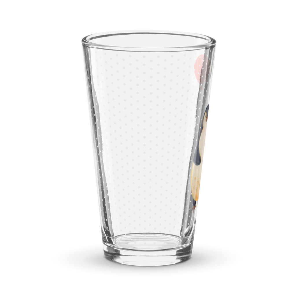 Premium Trinkglas Pinguin Luftballon Trinkglas, Glas, Pint Glas, Bierglas, Cocktail Glas, Wasserglas, Pinguin, Pinguine, Luftballon, Tagträume, Lebenslust, Geschenk Freundin, Geschenkidee, beste Freundin, Motivation, Neustart, neues Leben, Liebe, Glück