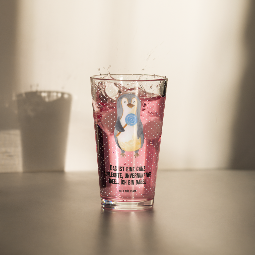 Premium Trinkglas Pinguin Lolli Trinkglas, Glas, Pint Glas, Bierglas, Cocktail Glas, Wasserglas, Pinguin, Pinguine, Lolli, Süßigkeiten, Blödsinn, Spruch, Rebell, Gauner, Ganove, Rabauke