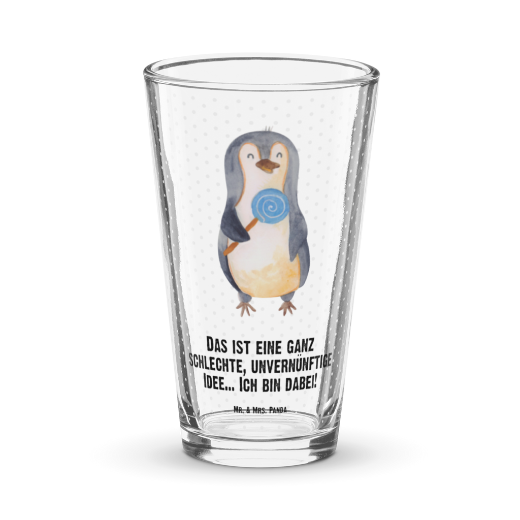 Premium Trinkglas Pinguin Lolli Trinkglas, Glas, Pint Glas, Bierglas, Cocktail Glas, Wasserglas, Pinguin, Pinguine, Lolli, Süßigkeiten, Blödsinn, Spruch, Rebell, Gauner, Ganove, Rabauke